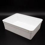 Dose 3 Liter – 24,5 × 18,5 × 7,5 cm – Weiß mit Klarsichtdeckel – Bild 3