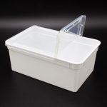 Dose 1,3 Liter – 18,5 × 12,5 × 7,5 cm – Weiß mit Klarsichtdeckel – Bild 2