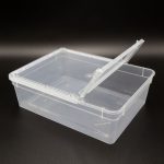 Dose 3 Liter – 24,5 × 18,5 × 7,5 cm – Transparent mit Klarsichtdeckel – Bild 2