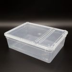 Dose 3 Liter – 24,5 × 18,5 × 7,5 cm – Transparent mit Klarsichtdeckel