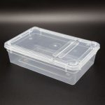 Dose 0,8 Liter – 18,5 × 12,5 × 5 cm – Transparent mit Klarsichtdeckel