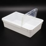 Dose 0,8 Liter – 18,5 × 12,5 × 5 cm – Weiß mit Klarsichtdeckel – Bild 2